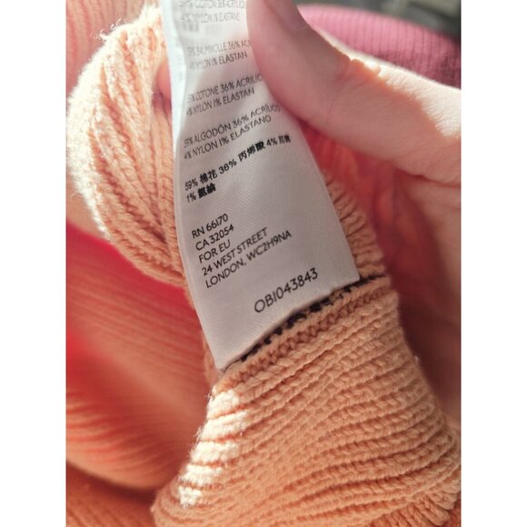 Free People Easy Street Cotton Blend Colorblock Knit Oversize Sweater Jumper M - Picture 11 of 11